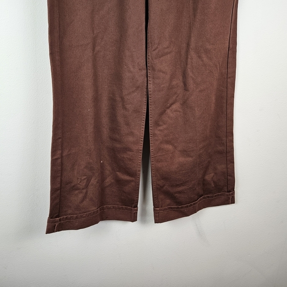 OBEY MILA Work Wide Leg Brown Pant Size 28 NWT - Picture 4 of 10